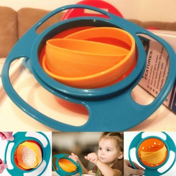 Дитяча тарілка-непроливайка "Universal Gyro Bowl", тарілка непроливайка неваляшка, посуд для дітей pr00125478 фото