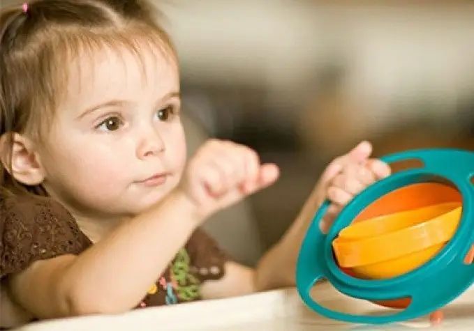 Дитяча тарілка-непроливайка "Universal Gyro Bowl", тарілка непроливайка неваляшка, посуд для дітей pr00125478 фото