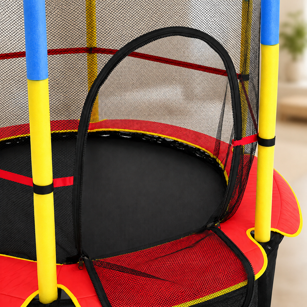Дитячий батут 140см JumpFit, з сіткою Trampoline-04 / Батут 6 опор, внутрішня сітка KARTrampoline-04 фото