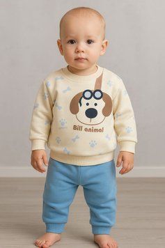 Костюм теплий для хлопчика "Собачка Bill Animal" блакитний 2222232/86 фото