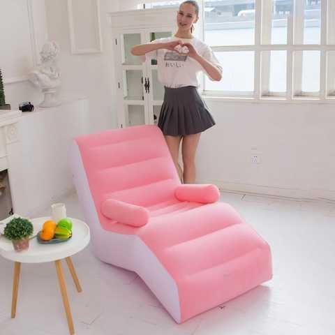 Надувний диван з підлокітниками Inflatable Sofa / Портативне складане крісло для дому, дачі, туризму та відпочинку, 140х85х80 см Jam25464745 фото