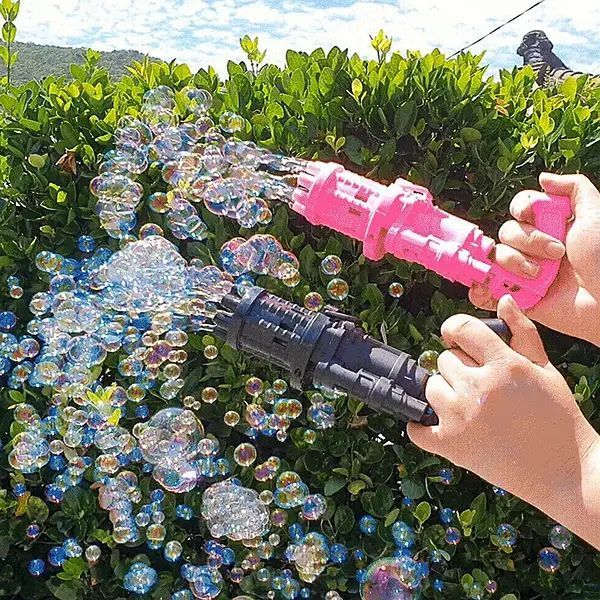 Кулемет автомат для мильних бульбашок BUBBLE GUN BLASTER 8015520136 фото