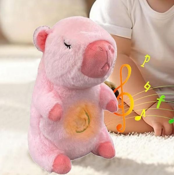 Рожевий Інтерактивна дихаюча Капібара Snuggle Pulse CapyBuddy 30 см м'яка плюшева іграшка 6260151-B/2 фото