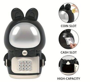Дитяча електронна Скарбничка Сейф Космонавт із кодовим замком Little Space Rabbit Piggy Bank G7642 фото