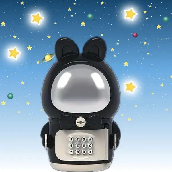 Дитяча електронна Скарбничка Сейф Космонавт із кодовим замком Little Space Rabbit Piggy Bank G7642 фото