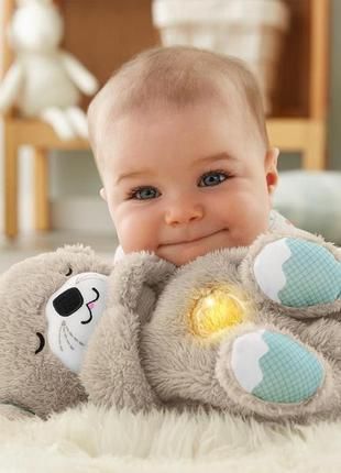 Дихаюча плюшева іграшка видра зі світлом та звуком 2128576 фото