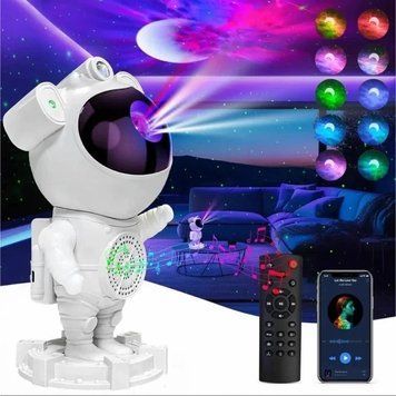 Ночник проектор зоряного неба Астронавт із Bluetooth колонкою Sky Star Astronaut Bambi ZZ-202 44091072 фото
