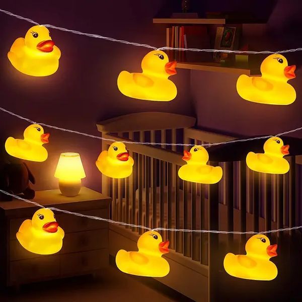 Гірлянда світлодіодна для дитячої кімнати DUCK 1.5 м Гірлянда із 10 пластикових міні-каченят 2127854 фото