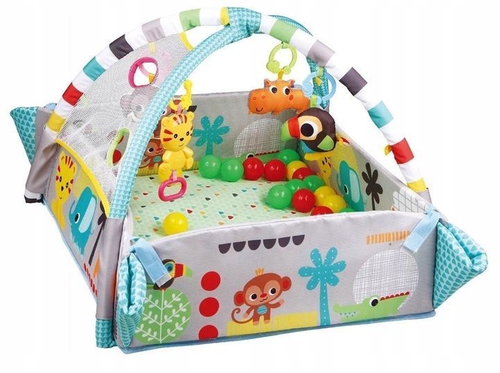 Ігровий килимок LEAN Toys 5в1 з кульками у подарунок / Килимок для розвитку X-647 5094785 фото