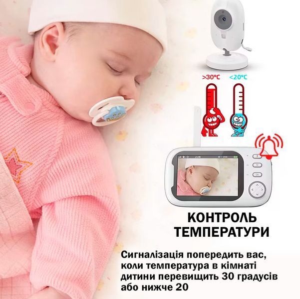 Відеоняня з дисплеєм для мами та дітей для спостереження камера та аудіо зв'язок ABM600 MAX77 фото